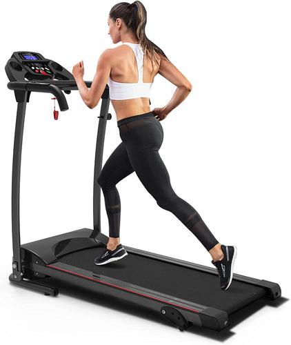 Woman running on treadmill