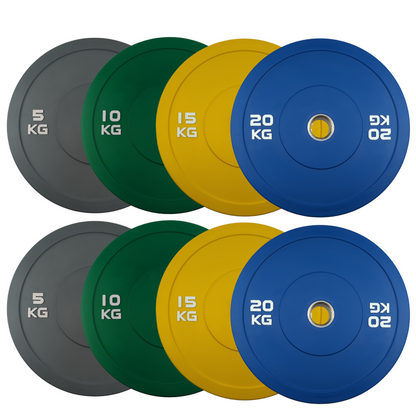 100kg Set of Coloured Bumper Plates