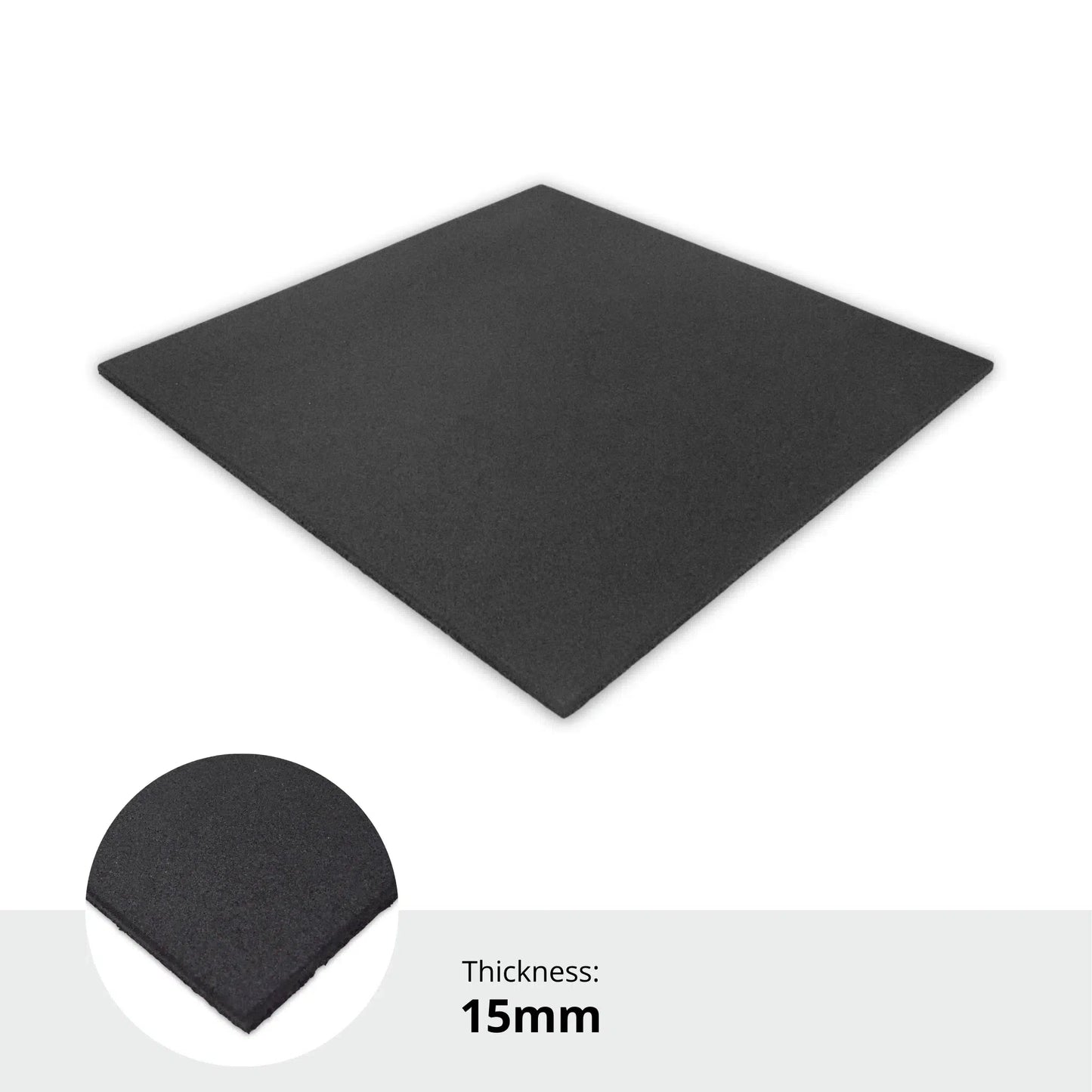 15mm Gym Flooring Mats 100cm x 100cm Sprung Pro