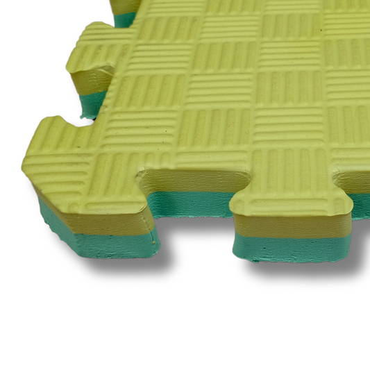 26mm Premium Reversible EVA Tatami Foam Mats - Dual Yellow/Green