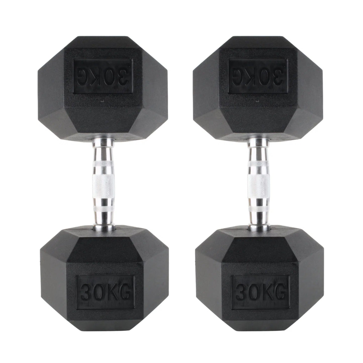 Photo of  30kg  dumbbells on white background