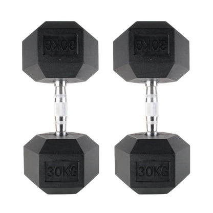 Photo of  30kg  dumbbells on white background