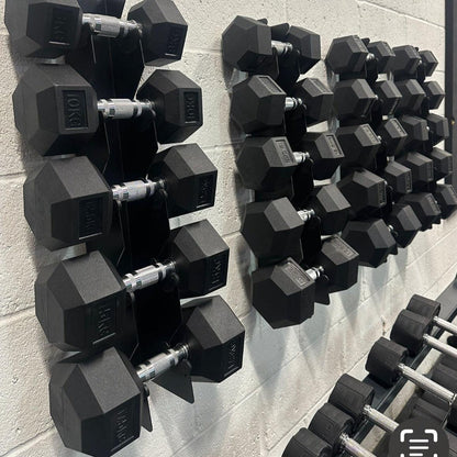 Dumbbell Set with Wall Mounted Dumbbell Storage Racks