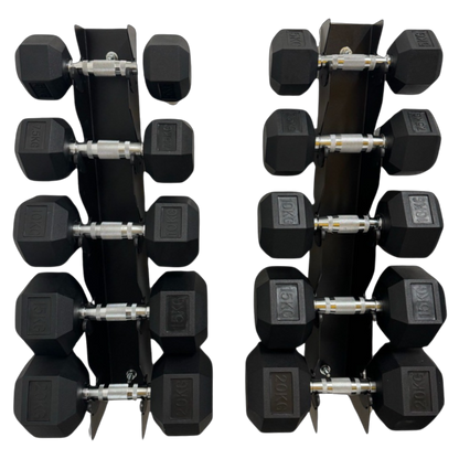 Dumbbell Set with Wall Mounted Dumbbell Storage Racks