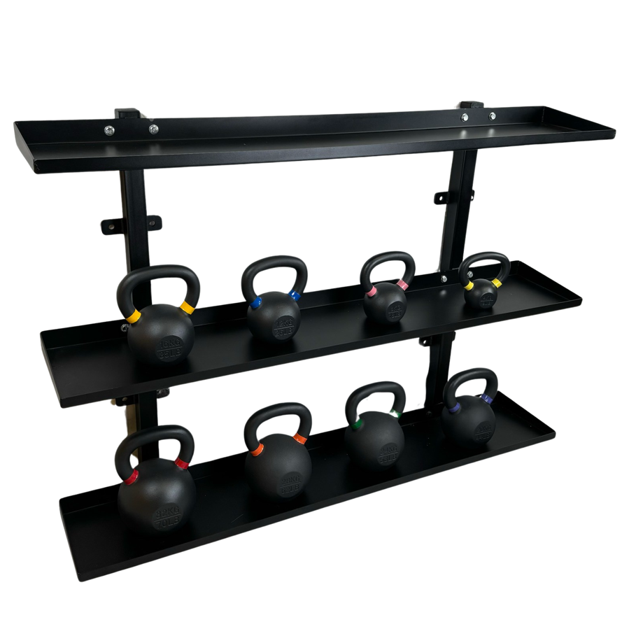 Kettlebells Set with Rack - Wall Mounted Rack