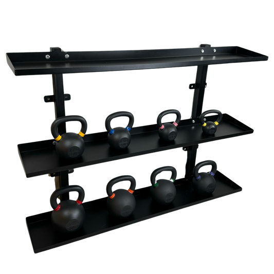 Kettlebells Set with Rack - Wall Mounted Rack