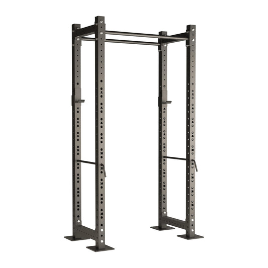 Compact power rack with safety bars