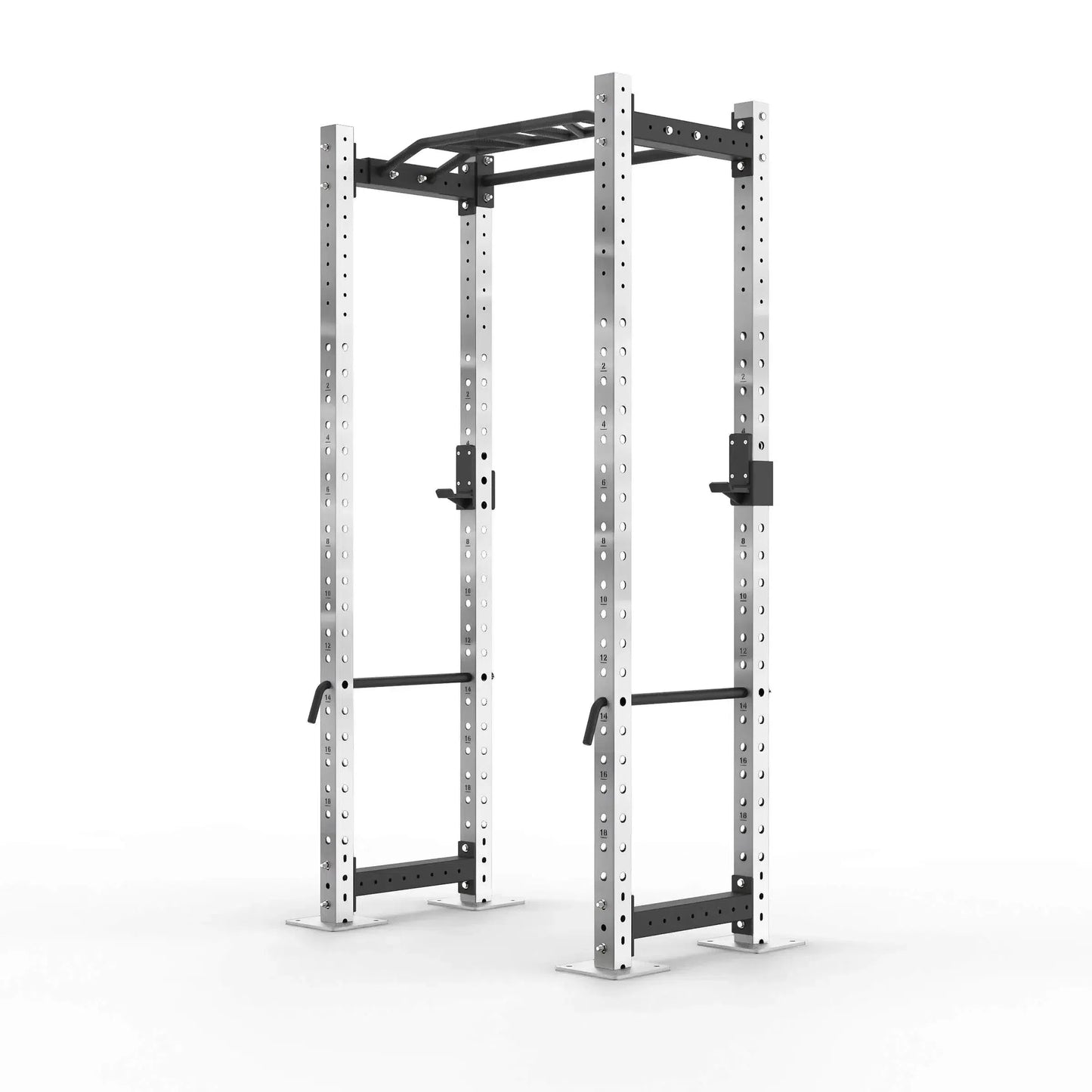 Compact power rack with mmonkey grip pull up bar