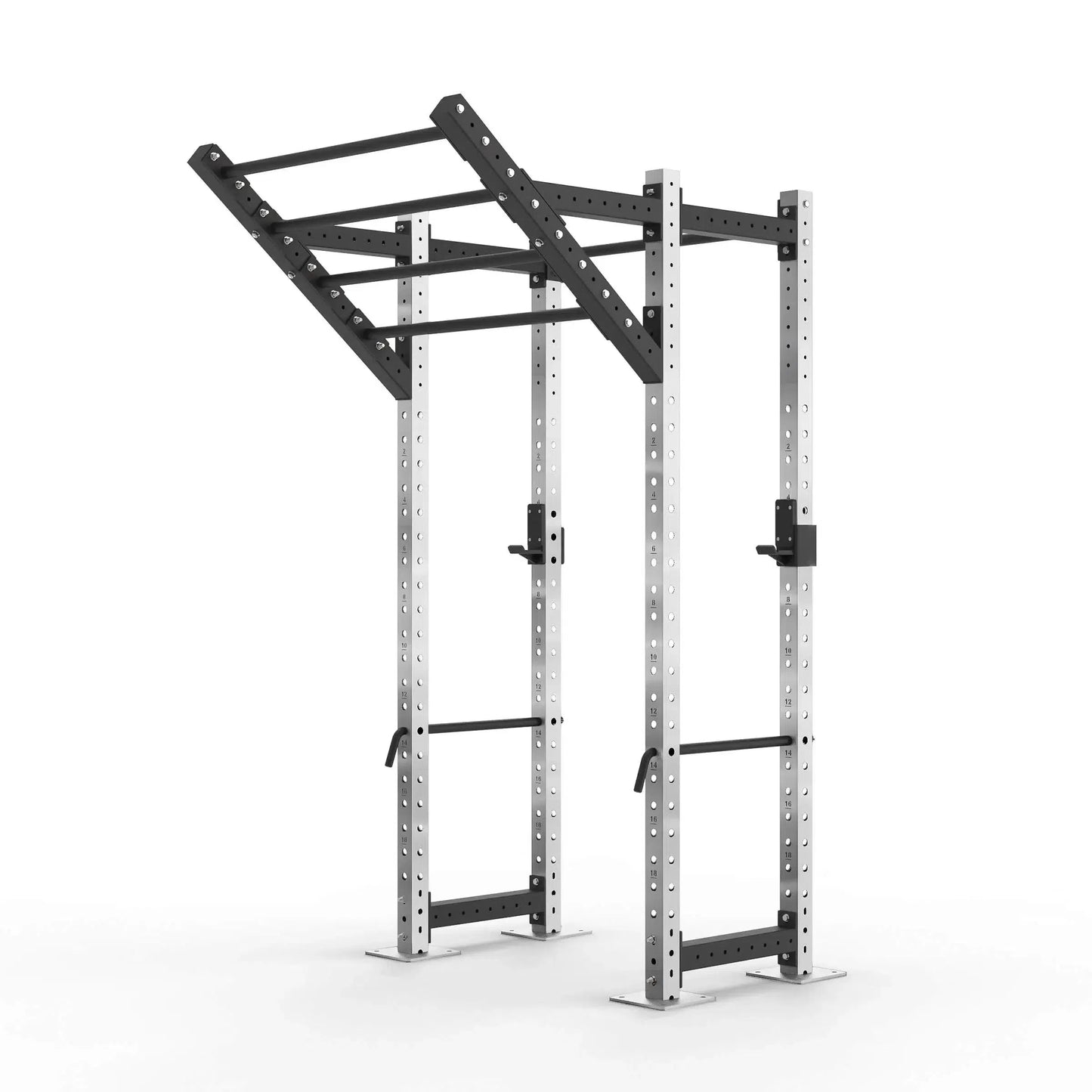 Compact power rack with wing pull up bar