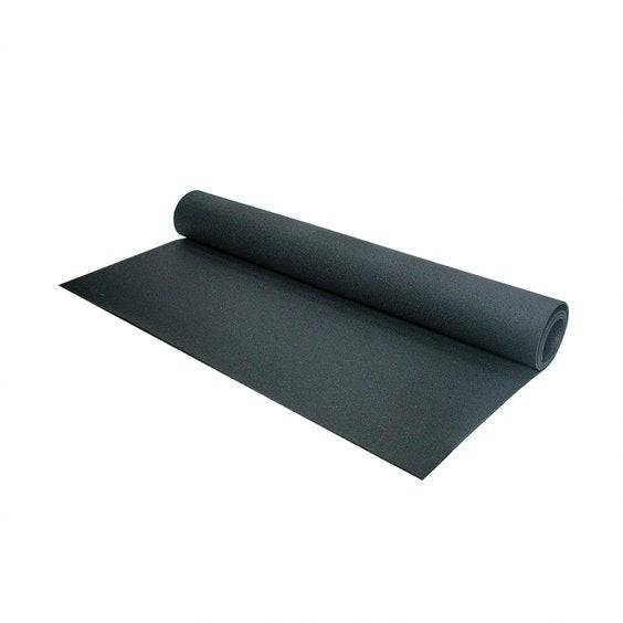 Jet Black Smooth Rubber Gym Flooring Roll