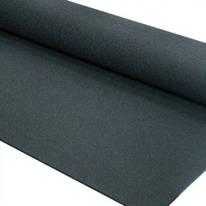 Jet Black Smooth Rubber Gym Flooring Roll